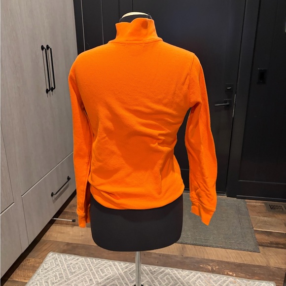 Polo Ralph Lauren Orange Waffle Knit Quarter Zip | Women’s - Picture 2 of 3